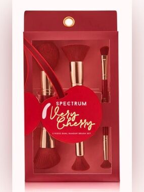 Spectrum 'Very Cherry' 3-Piece Red Makeup Brush Set